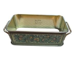 Vintage Metal Fruit Design Tray with Handles‎ 7.5 Inch Length